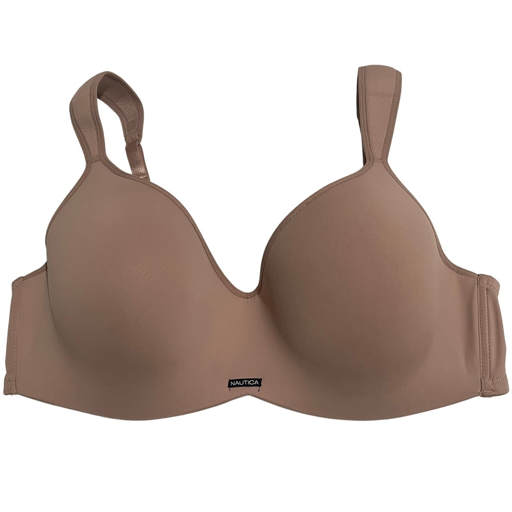 00628 Nautica Intimates Women's Full Coverage Bra‎ Beige Taupe 40D T-shirt Bra